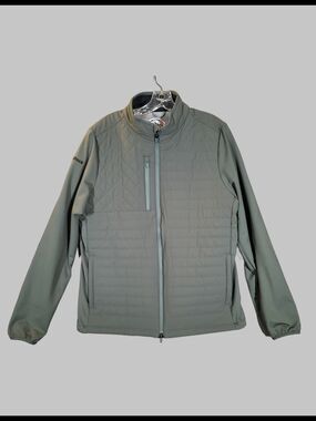 Puma Scotia 2.0 Golf Jacket Men’s M Gray BlackRock Logo Embroidered Performance